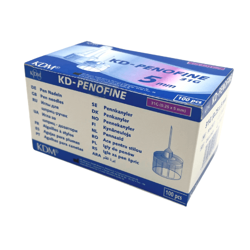 Igły do penów KD-PENOFINE 31G 0,25x5 (op. 100 szt.)